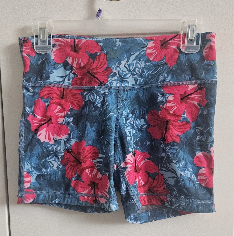 Floral Print Atheltic Yoga Running Shorts